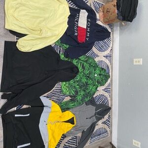 Tommy Hilfiger Blue and Red Logo Hoodie with Assorted Colors